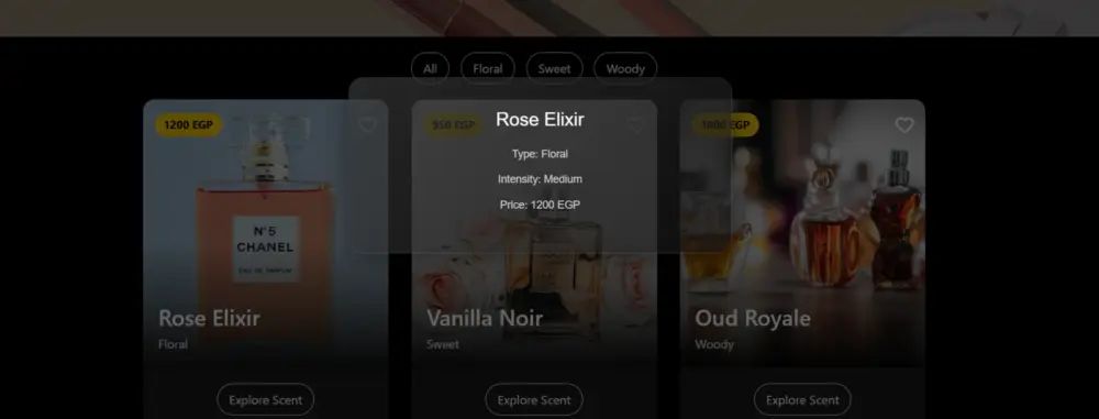 واجهه امامية لموقع عطور