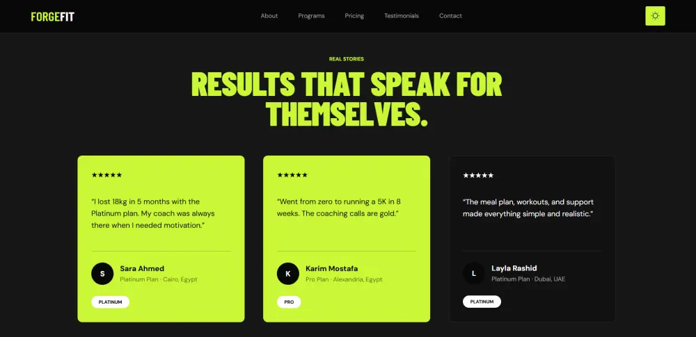 تصميم Landing page with react.js احترافية