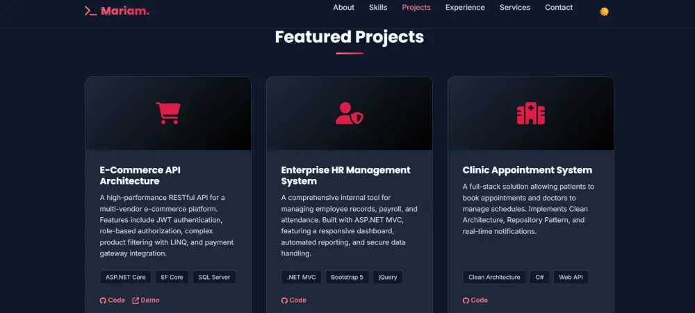 تصميم portfolio احترافي HTML CSS JavaScript