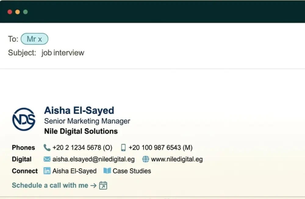 إنشاء Email Signature احترافي متجاوب HTML & CSS