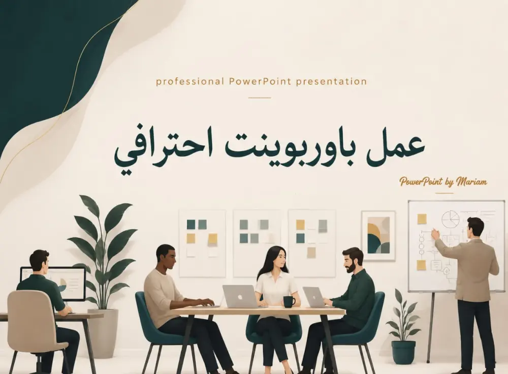 تصميم عروض PowerPoint احترافية وجذابة للأعمال والدراسة