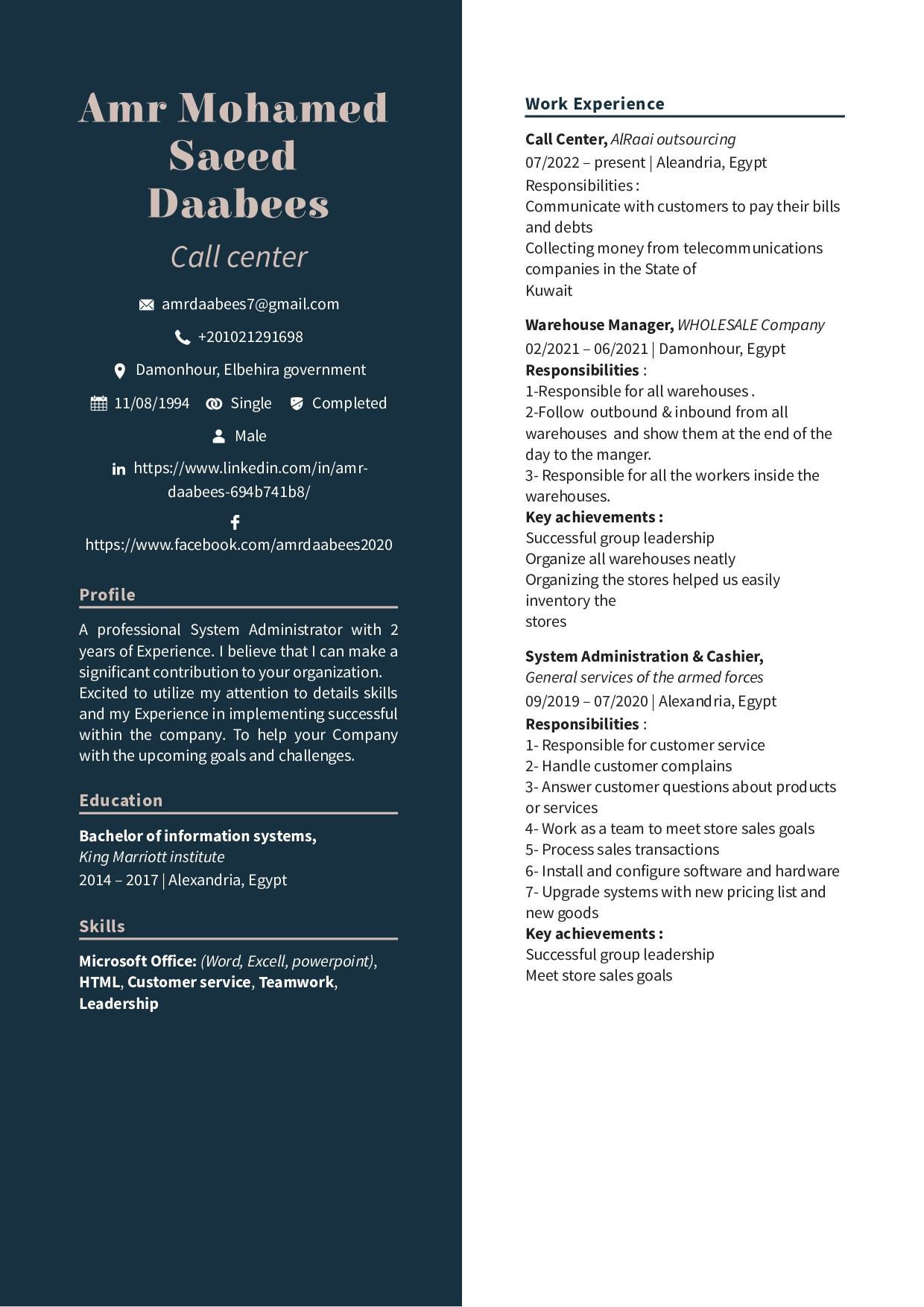 سيرة ذاتية احترافية