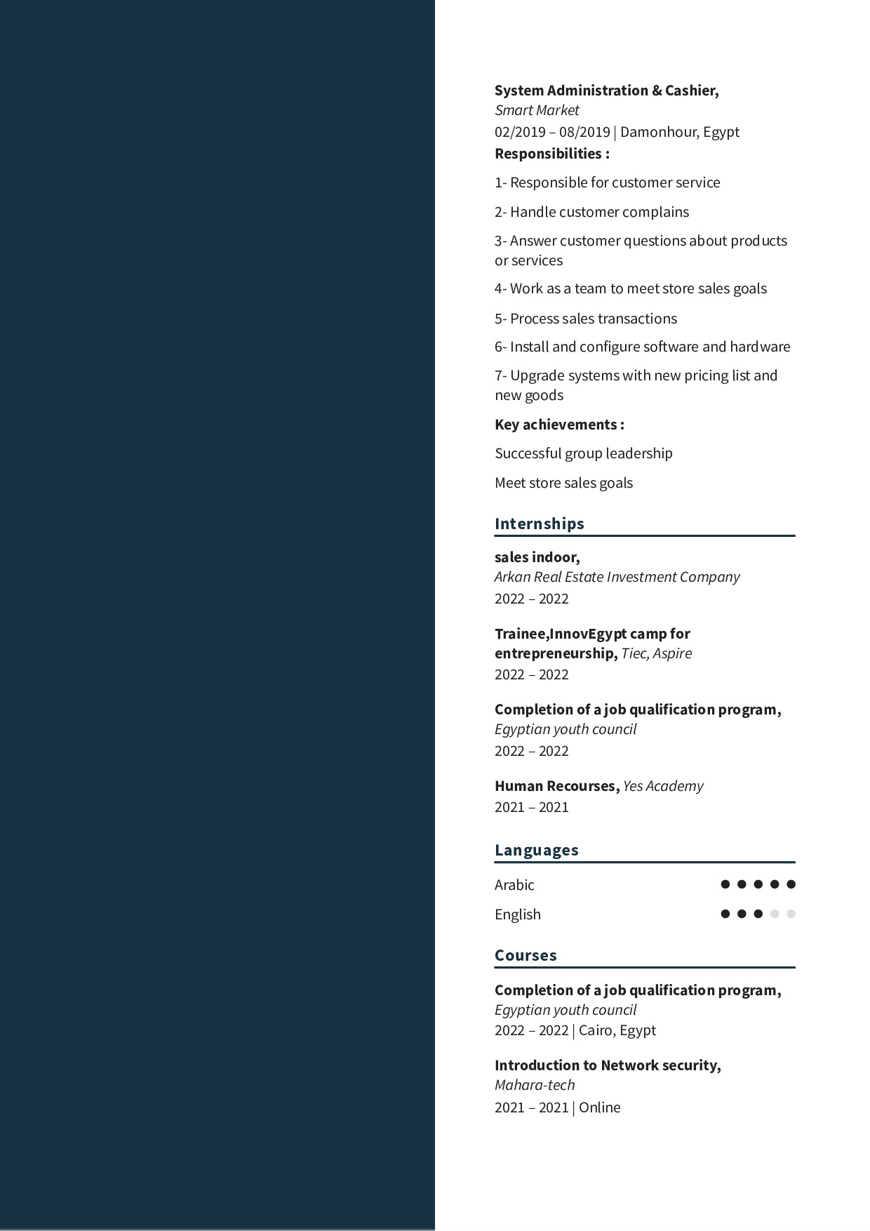 سيرة ذاتية احترافية