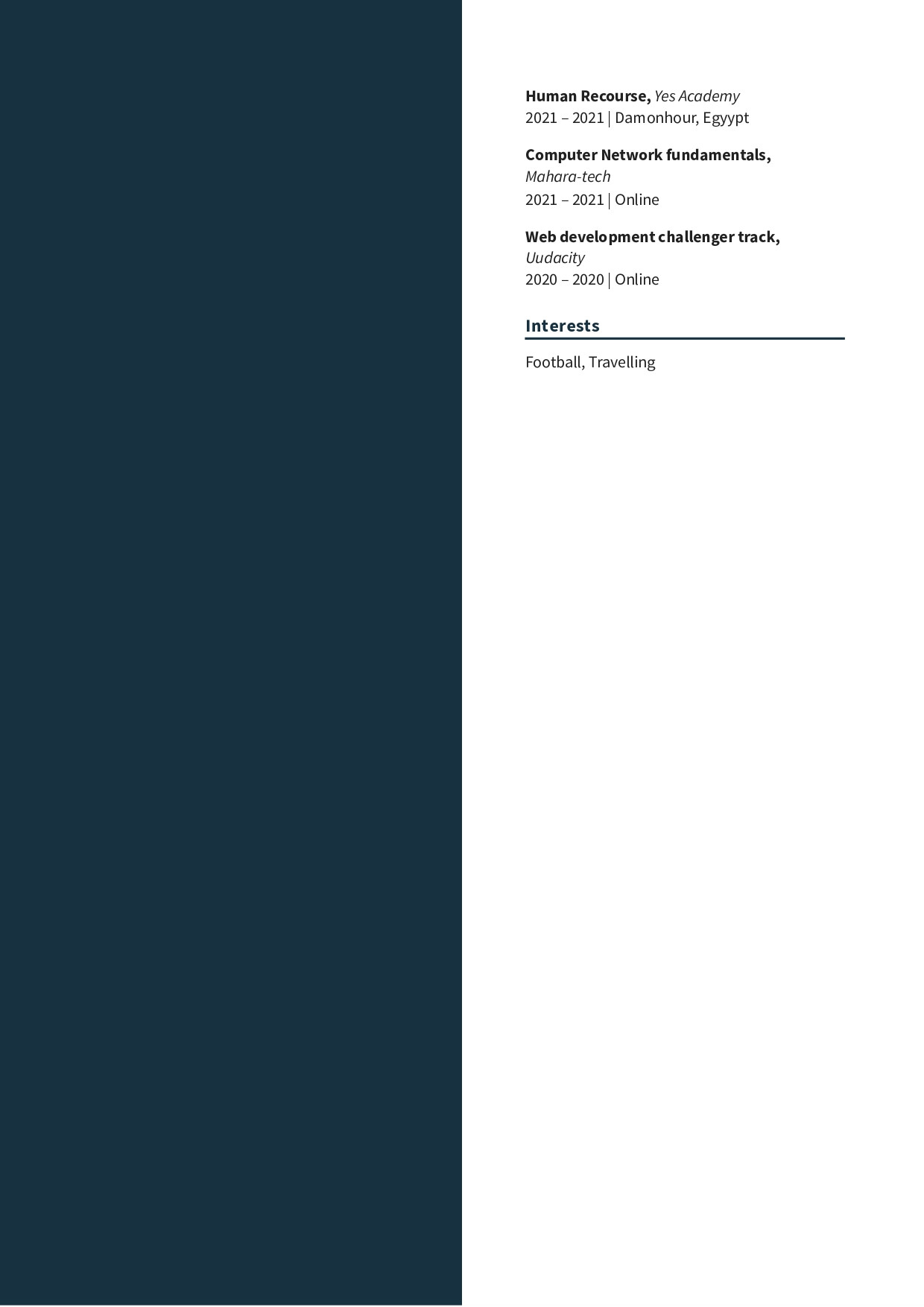 سيرة ذاتية احترافية