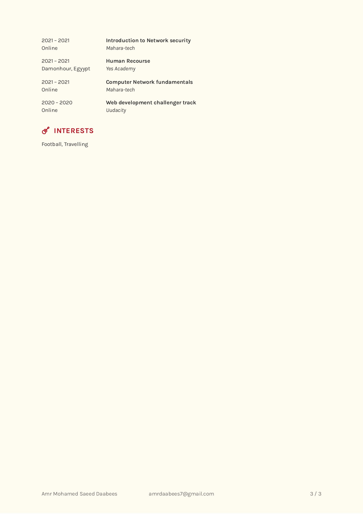 سيرة ذاتية احترافية