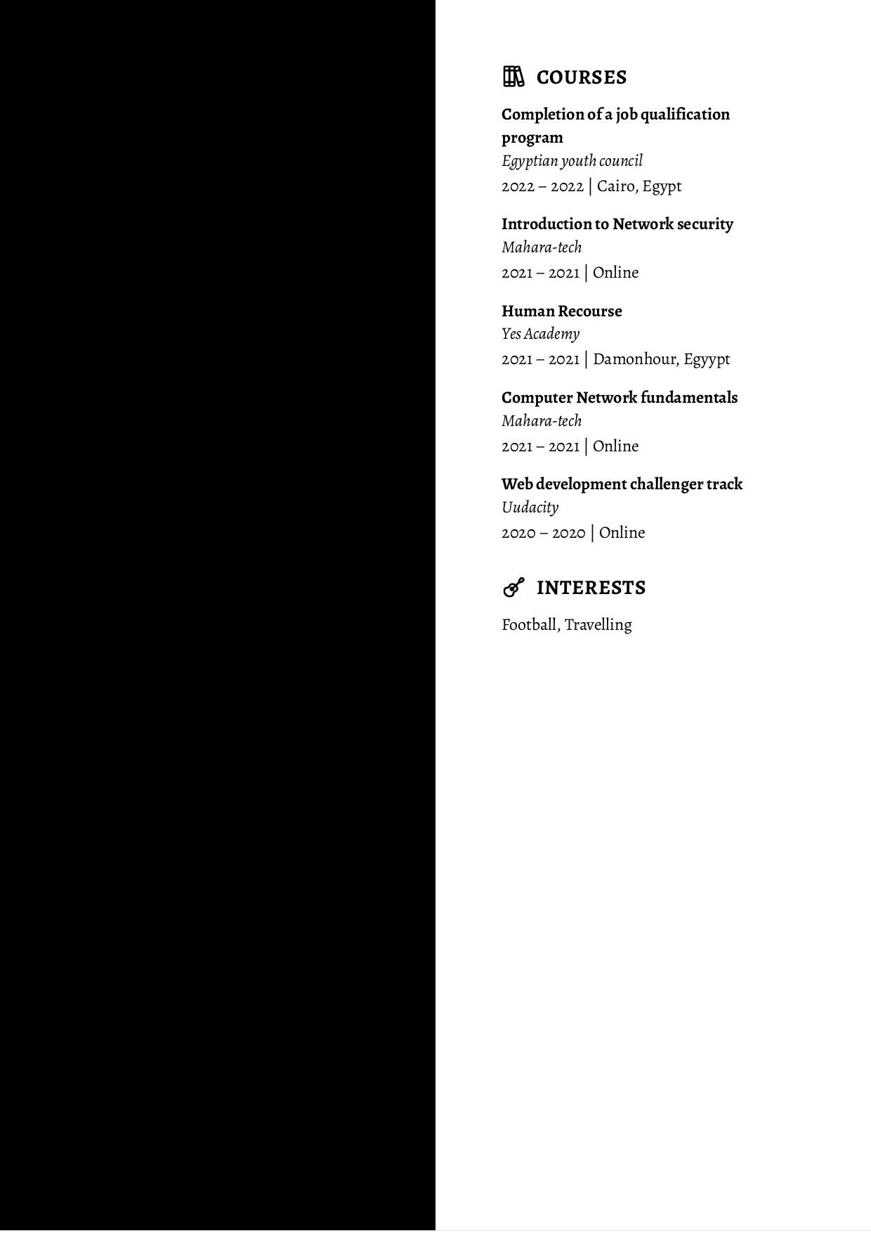 سيرة ذاتية احترافية