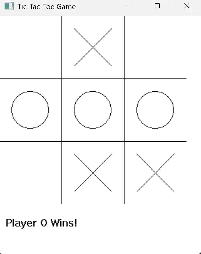 سأقوم بتطوير لعبة Tic-Tac-Toe بلغة C++ مع واجهة رسومية باستخدام Windows API