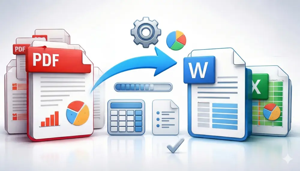 تحويل PDF إلى Word أو Excel مع الحفاظ على التنسيق