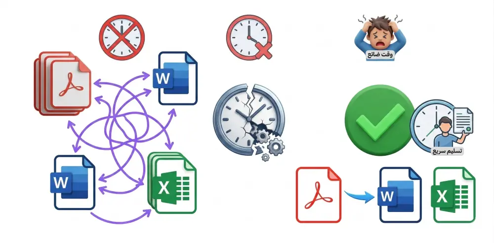 تحويل PDF إلى Word أو Excel مع الحفاظ على التنسيق