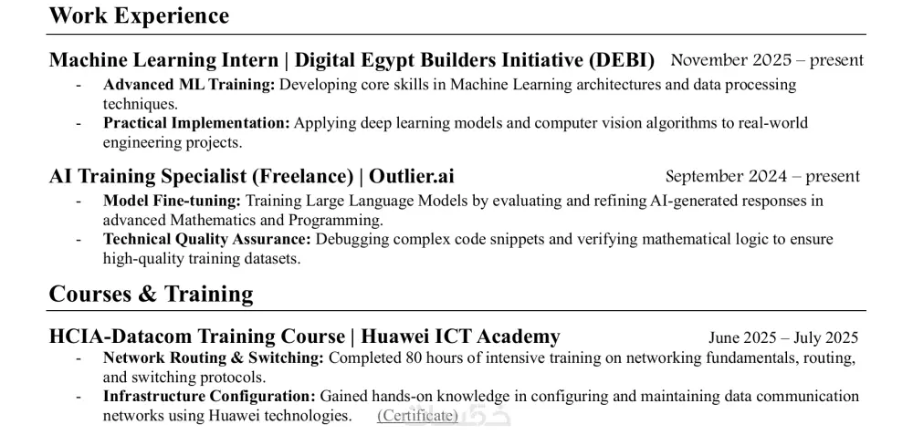 تصميم CV عصري يتوافق مع أنظمة الـ ATS