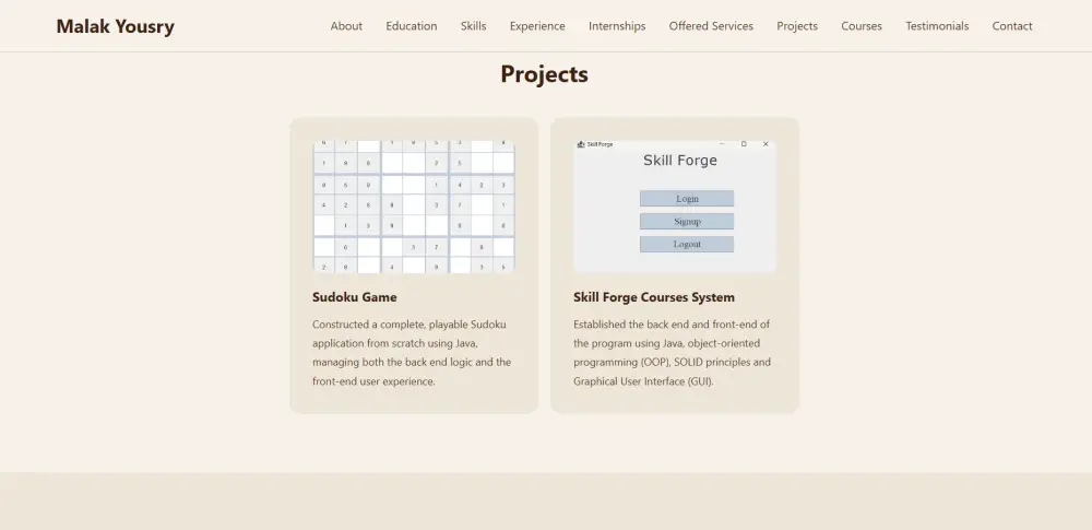 Web Development (Portfolio)