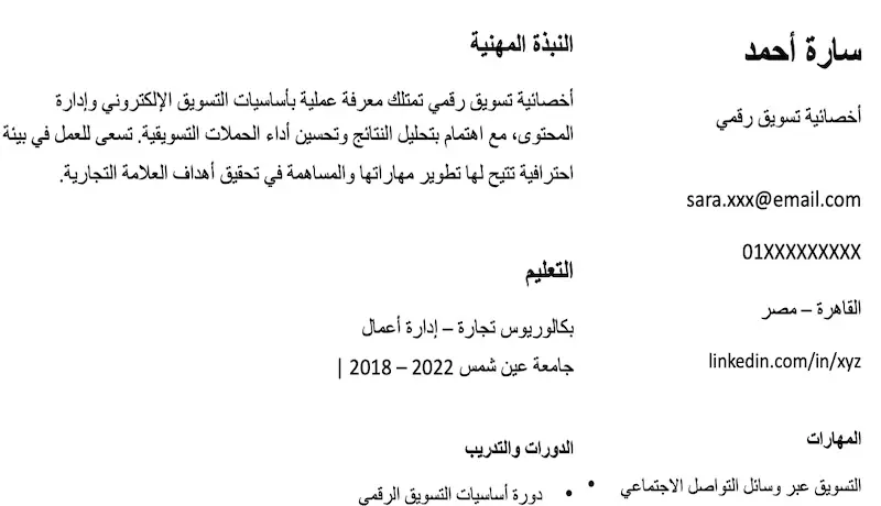 كاتب سيرة ذاتية احترافية