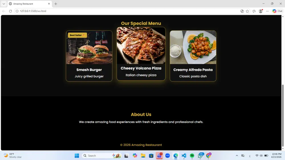 تصميم وتطوير صفحة هبوط احترافية باستخدام HTML و CSS