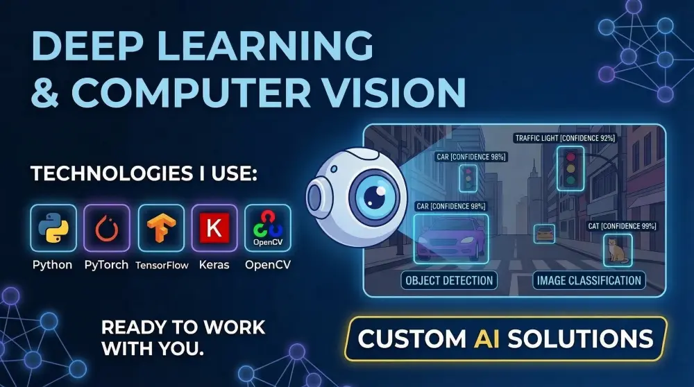 برمجة وبناء نماذج التعلم العميق Deep Learning and Computer Vision باستخدام Python