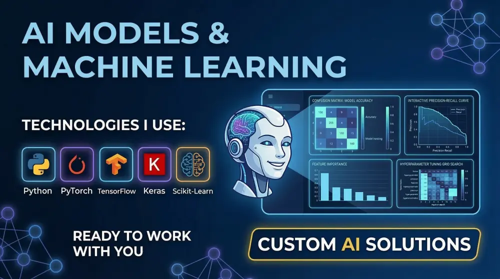 برمجة وتطوير نماذج الذكاء الاصطناعي وتحليل البيانات بلغة بايثون