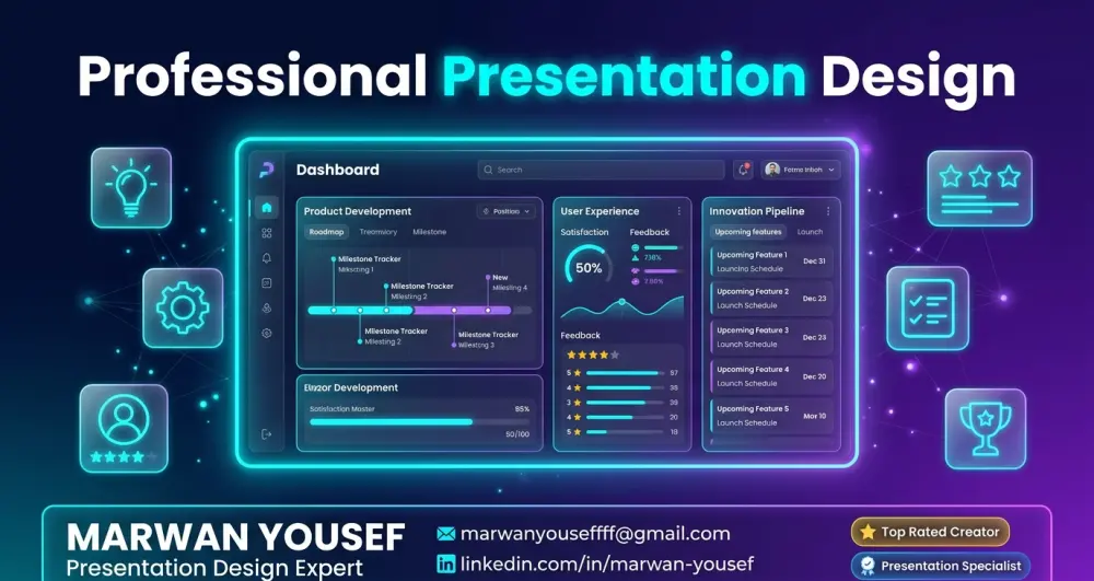 تصميم عروض تقديمية (Presentations) احترافية ومبتكرة تجذب جمهورك وتدعم فكرتك