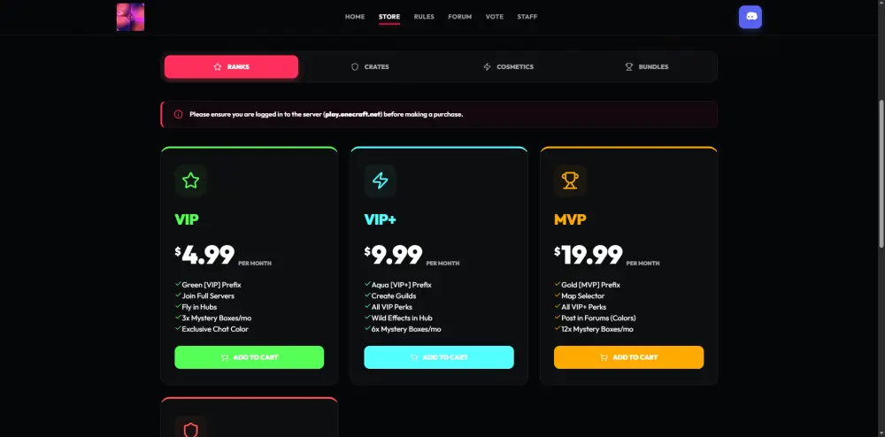 تطوير منصة ويب شاملة وبوابة مجتمعية متكاملة لخوادم الألعاب الرقمية
