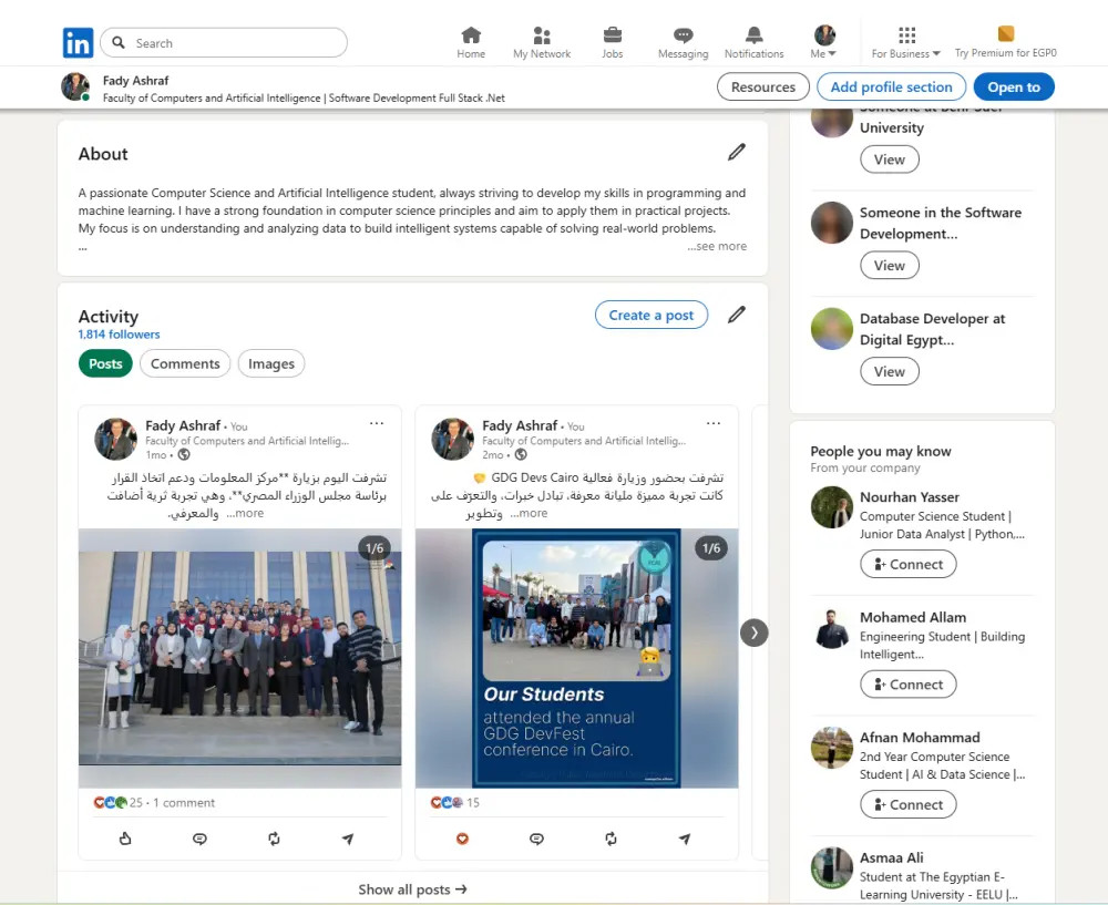 إنشاء وتحسين حساب LinkedIn احترافي يؤهلك للعمل في الشركات الكبري