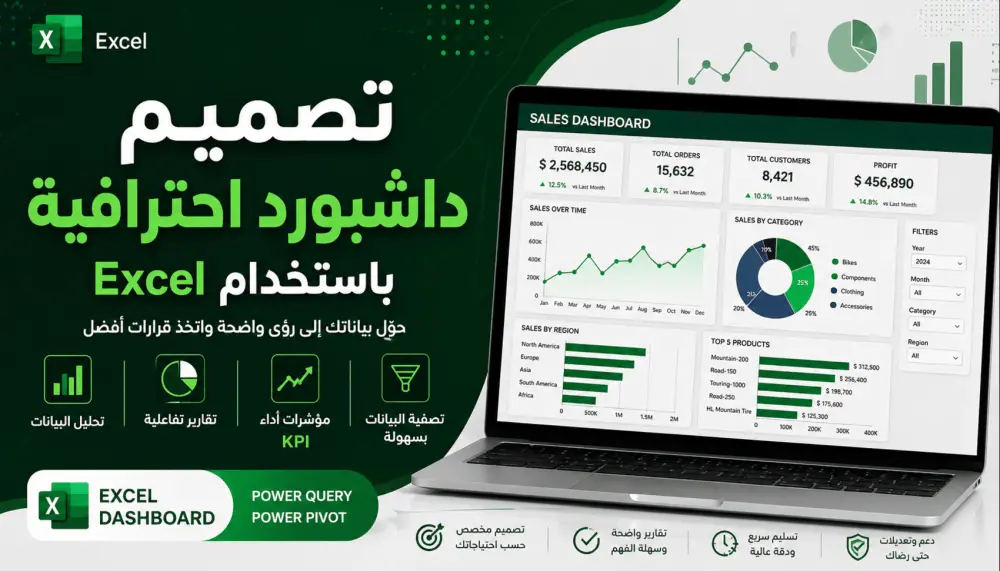 تحليل و تصميم داشبورد تفاعلية بشكل احترافي - Excel Dashboard