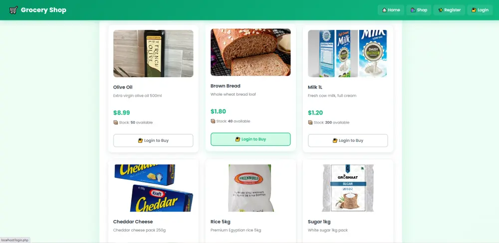 تنفيذ مشروع PHP و MySQL بسيط للطلاب مع CRUD وربط قاعدة البيانات