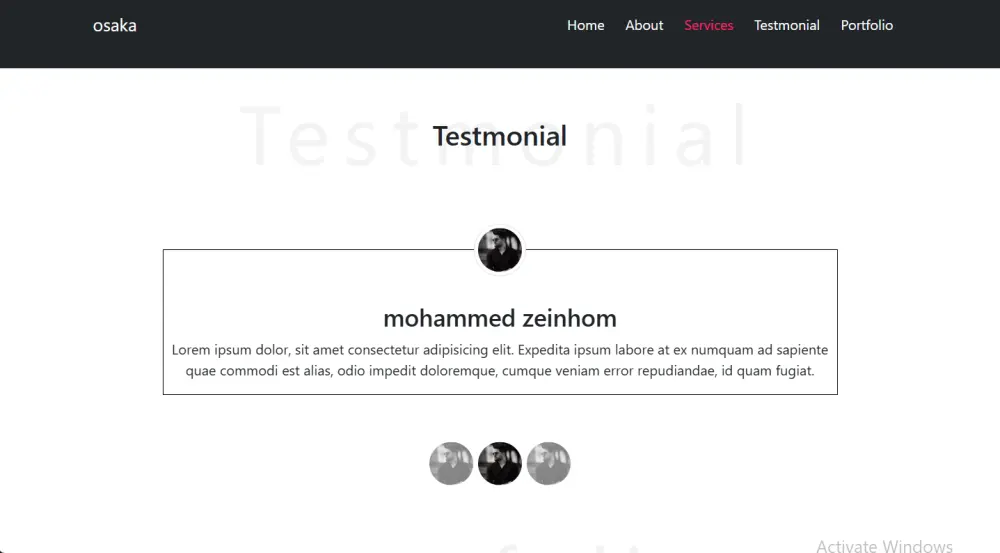 برمجة صفحة هبوط (Landing Page) واحدة متجاوبة تتكون من 5 أقسام رئيسية.