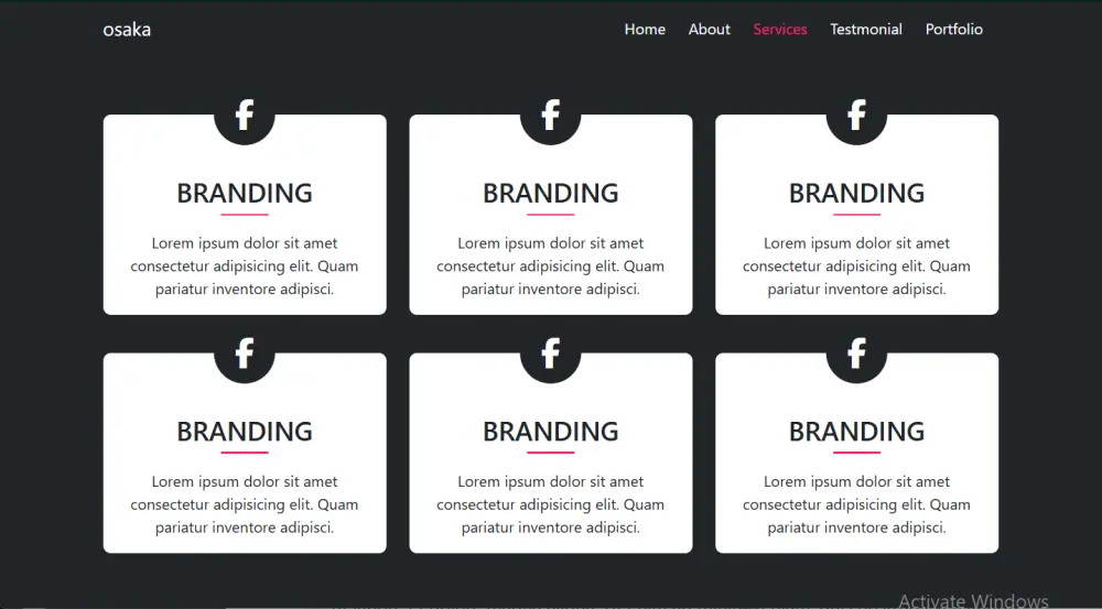 برمجة صفحة هبوط (Landing Page) واحدة متجاوبة تتكون من 5 أقسام رئيسية.
