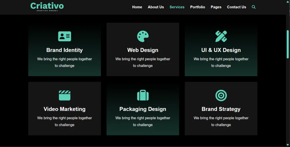 برمجة موقع إبداعي متكامل (Multi-Page) متجاوب تماماً بـ 10 صفحات مختلفة.