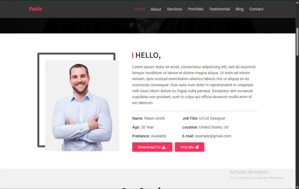 برمجة صفحة هبوط (Landing Page) واحدة متجاوبة تحتوي على 7 أقسام احترافية.