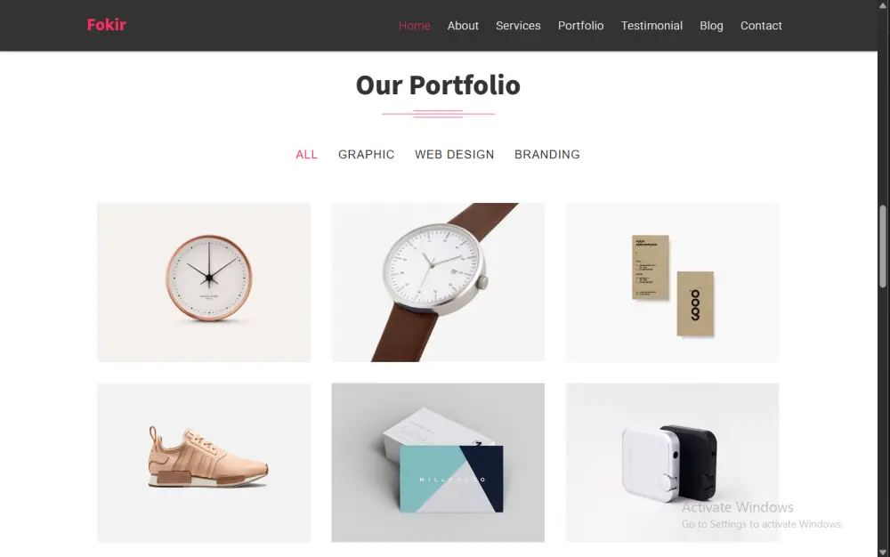 برمجة صفحة هبوط (Landing Page) واحدة متجاوبة تحتوي على 7 أقسام احترافية.