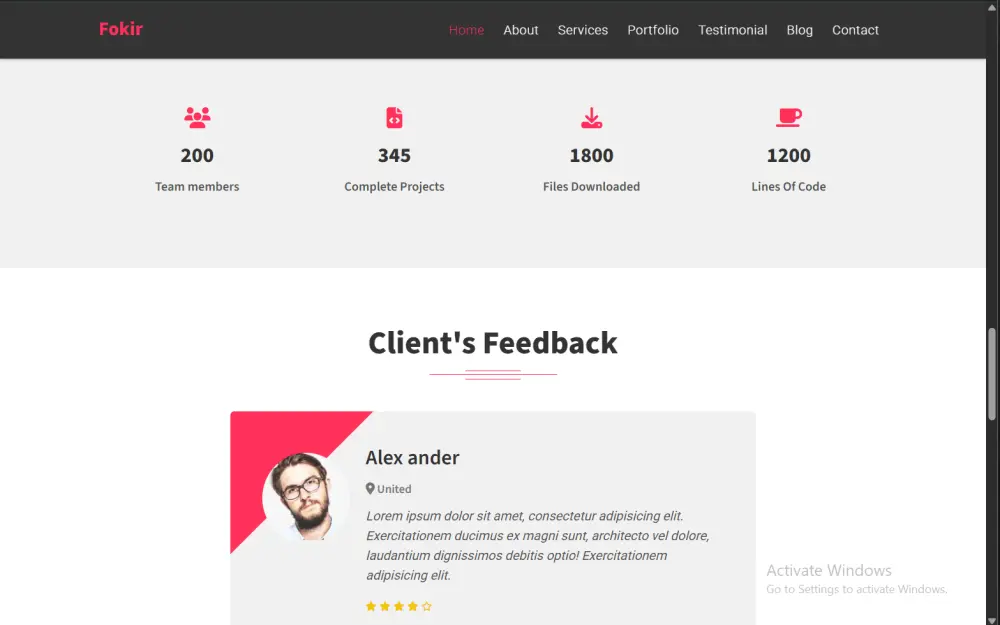 برمجة صفحة هبوط (Landing Page) واحدة متجاوبة تحتوي على 7 أقسام احترافية.