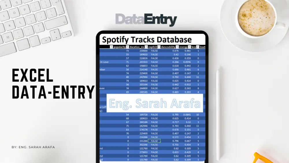 ادخال بيانات على اكسيل و تنسيقها