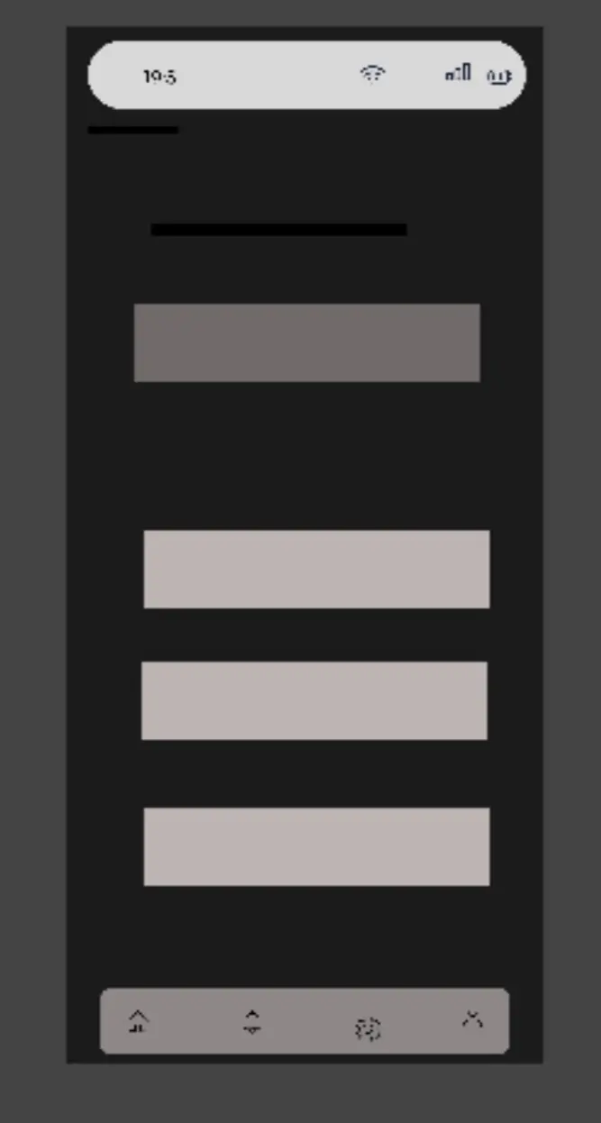 تصميم 4 صفح من  Wireframe بسيط لتطبيق أو موقع