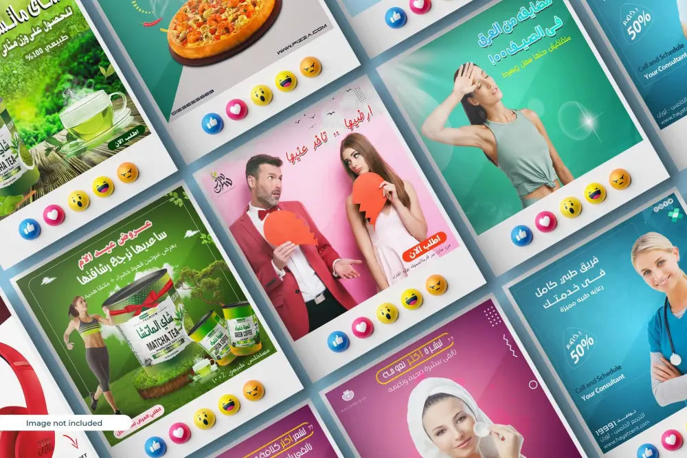 تصميم  بوستات سوشيال ميديا احترافية تزيدمن  التفاعل والمبيعات