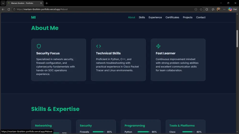 تصميم بورتفوليو احترافى