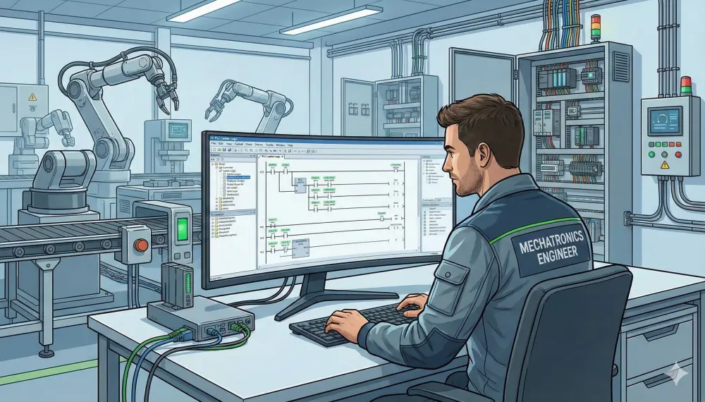 برمجة PLC بلغة Ladder للأتمتة والتحكم