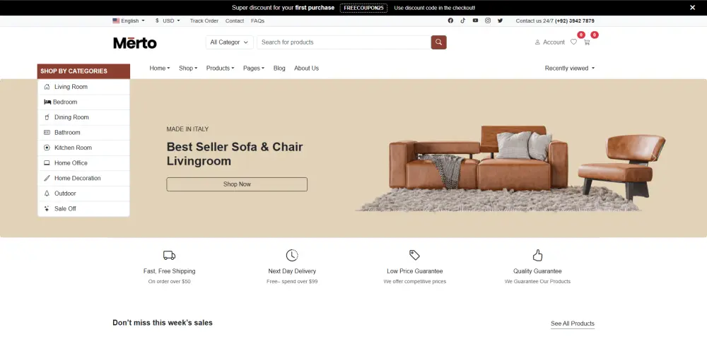 تصميم متجر إلكتروني احترافي Responsive باستخدام HTML CSS JS