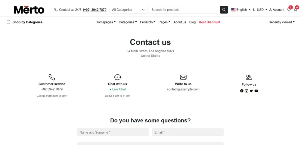 تصميم متجر إلكتروني احترافي Responsive باستخدام HTML CSS JS