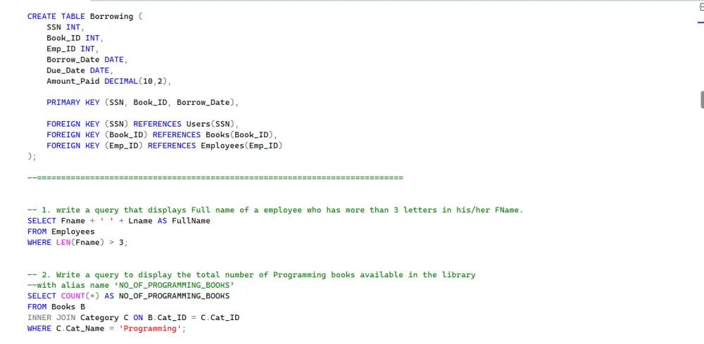 Create Database SQL Server