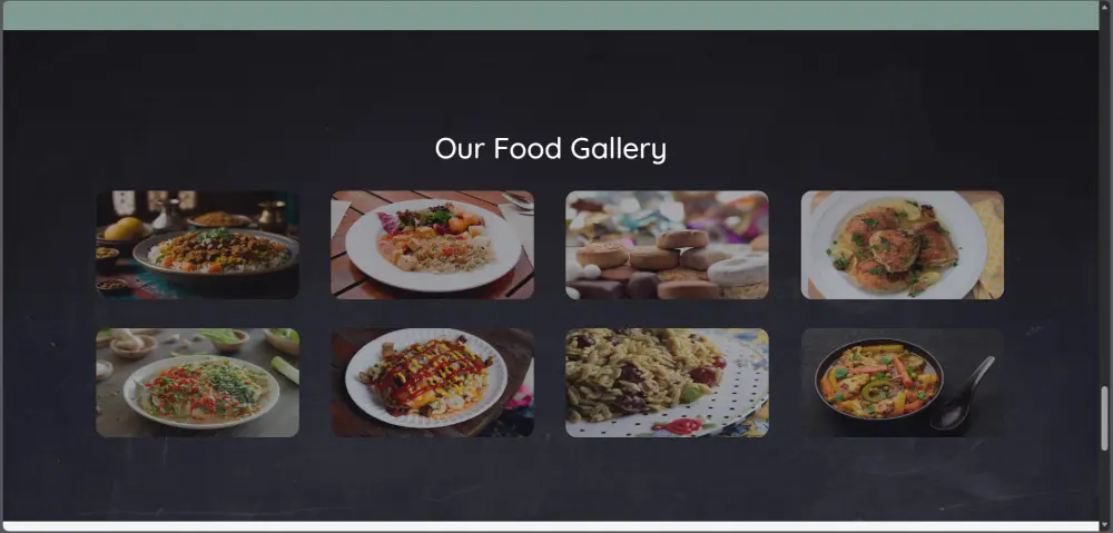 موقع ويب لصفحة مطعم الكابتن
