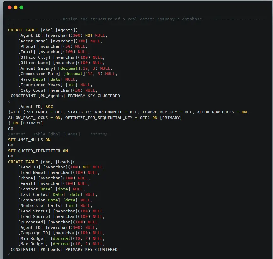 تصميم وهيكلة قواعد البيانات ورسم مخططات ERD