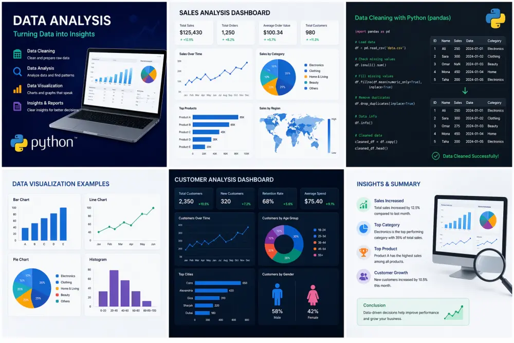 تحليل البيانات وإنشاء تقارير احترافية باستخدام Python وPowerful Visualization