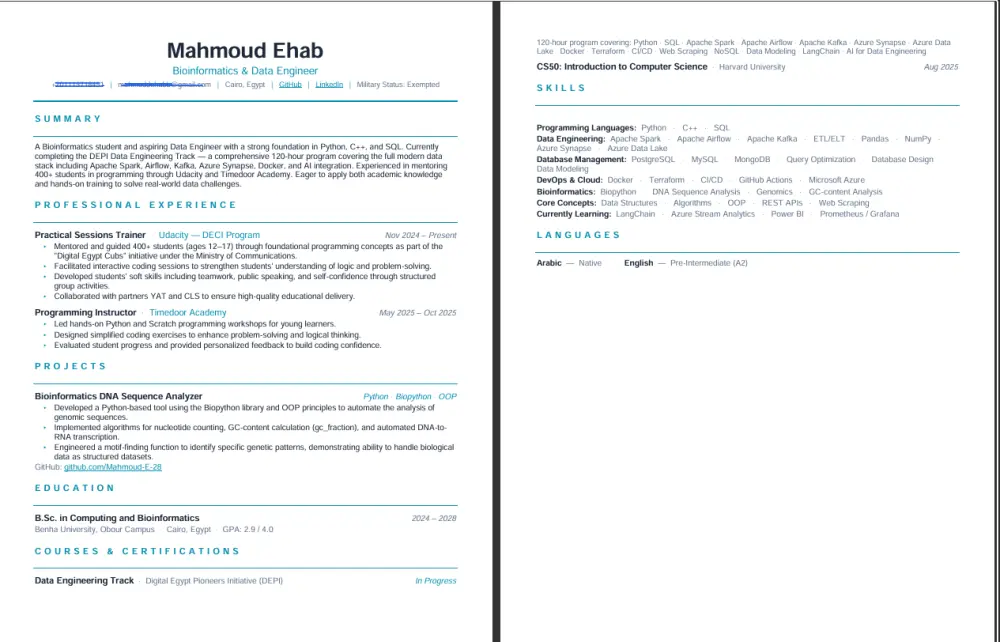 كتابة وتصميم سيرة ذاتية CV احترافية بنظام الـ ATS