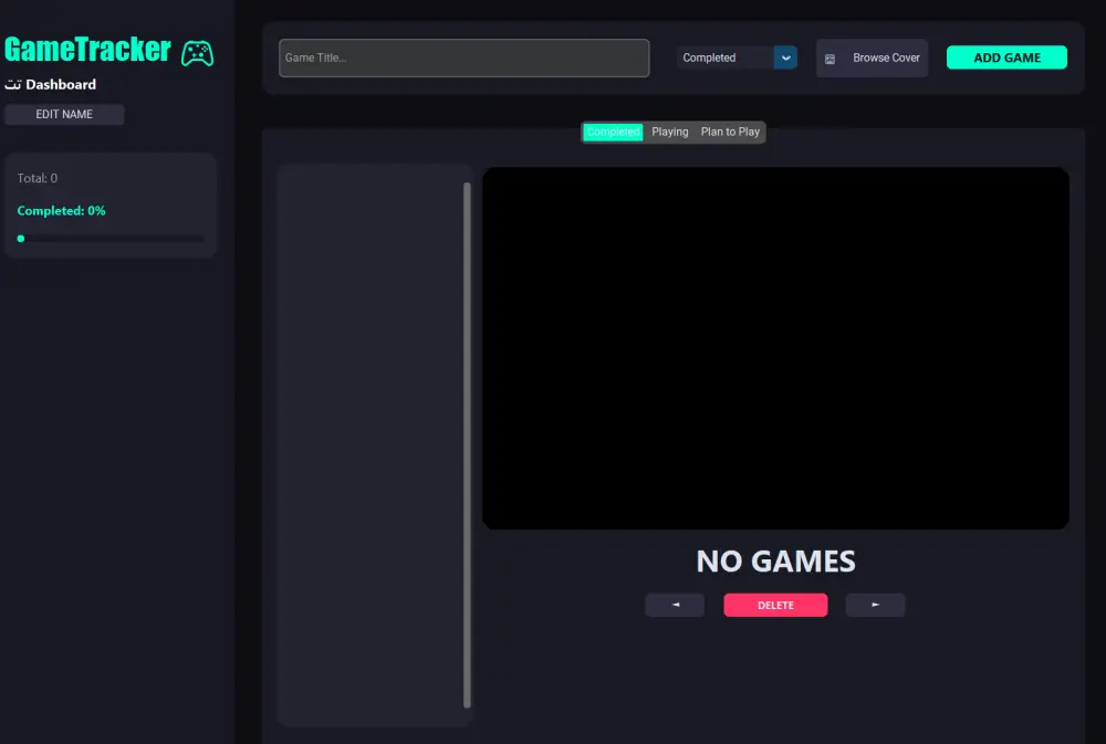 بناء تطبيق سطح مكتب تفاعلي (Game Tracker) لإدارة وتتبع مكتبة الألعاب