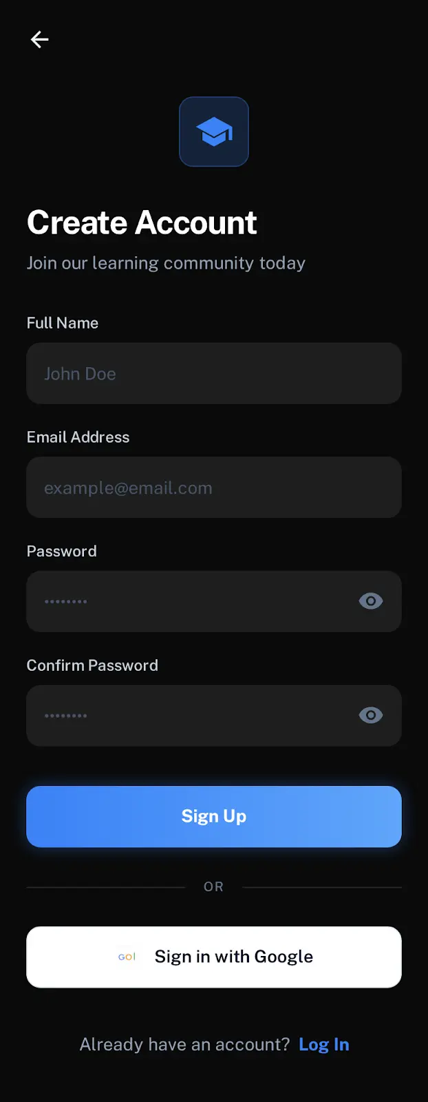 خدمة تصميم صفحات Login & Register UI/UX