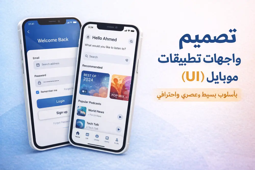 تصميم UI لتطبيقات الموبايل بشكل جذاب وسهل الاستخدام
