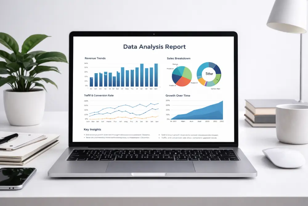 سأقوم بتحليل بياناتك وعمل تقرير واضح + 3 رسوم بيانية مقابل 5$