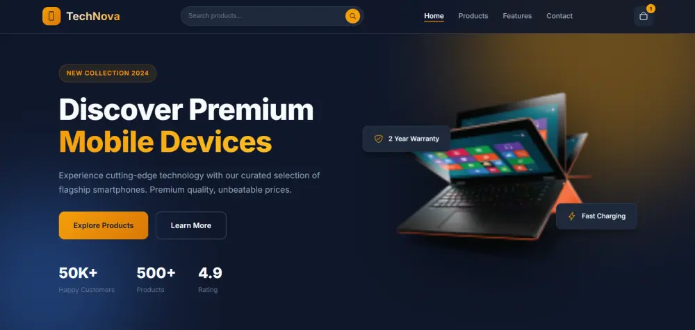 تطوير وتصميم مواقع الكترونية