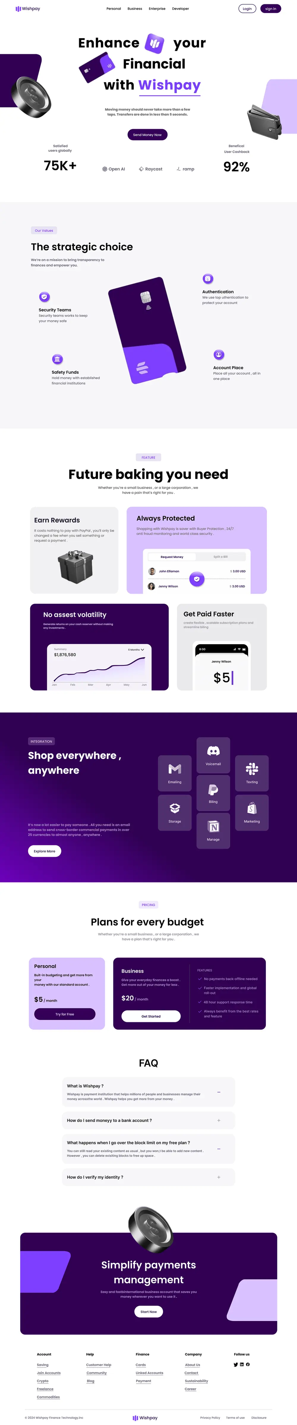 تصميم صفحة هبوط landing page أو تصميم لموقعك بواسطة Figma