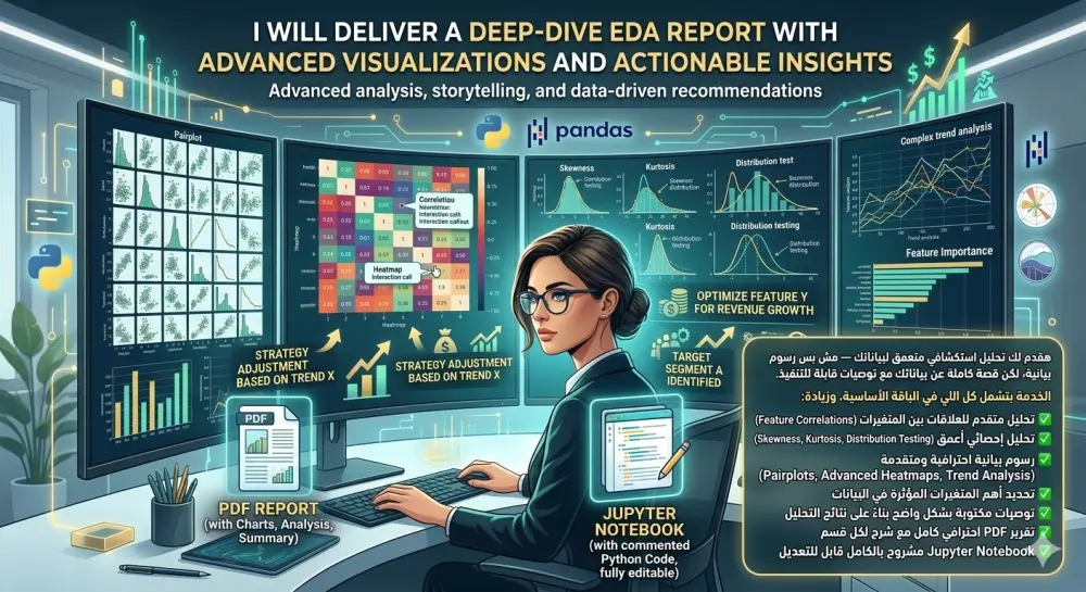تقرير تحليل البيانات الاستكشافية المتعمق الكامل مع رؤى قابلة للتنفيذ