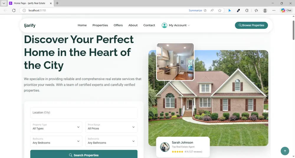 منصة "Ijarify" المتكاملة لإيجار وبيع العقارات | ASP.NET Core MVC